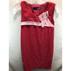 Love Moschino Pink Shift Dress Bow Side Pockets *Has Flaws* Size 4 Small KK5